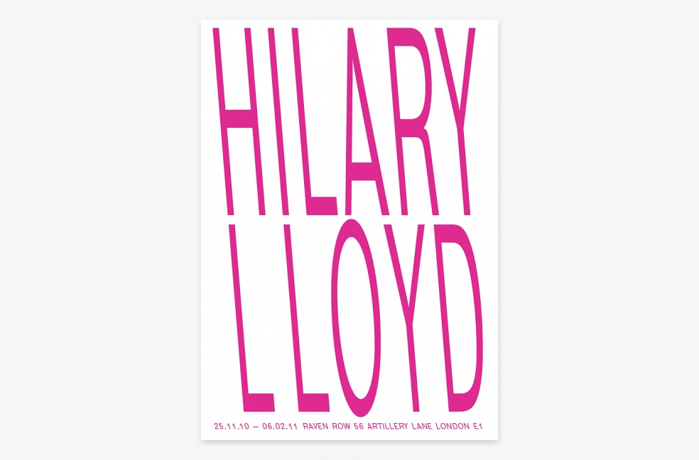 Raven Row, Hilary Lloyd