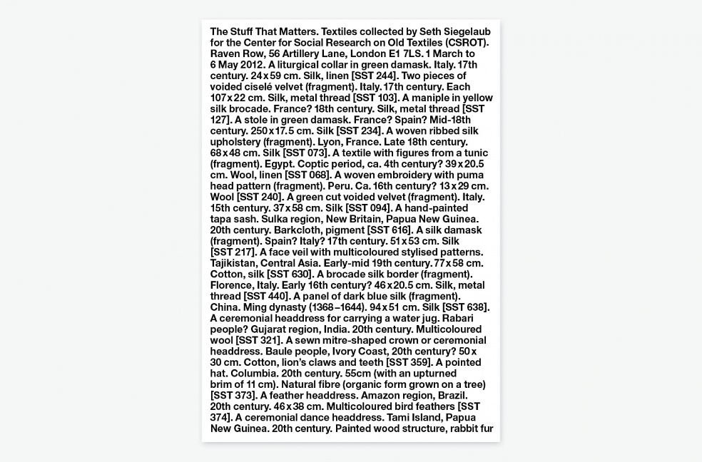 Raven Row, Seth Sieglaub